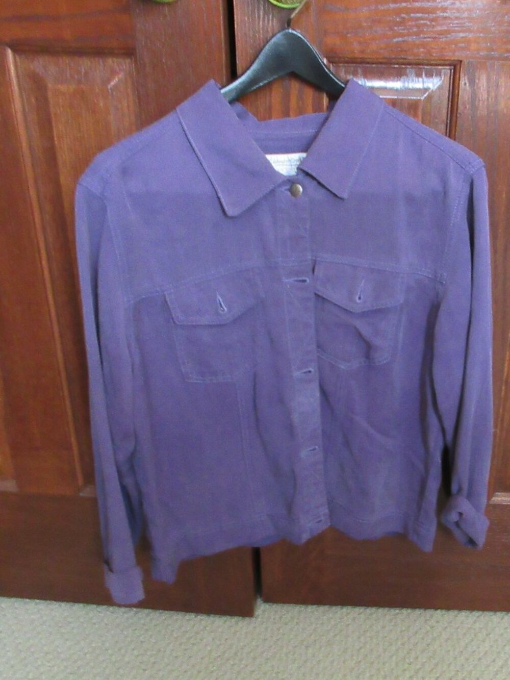 Coldwater Creek Size M Purple soft Jean Style Jacket